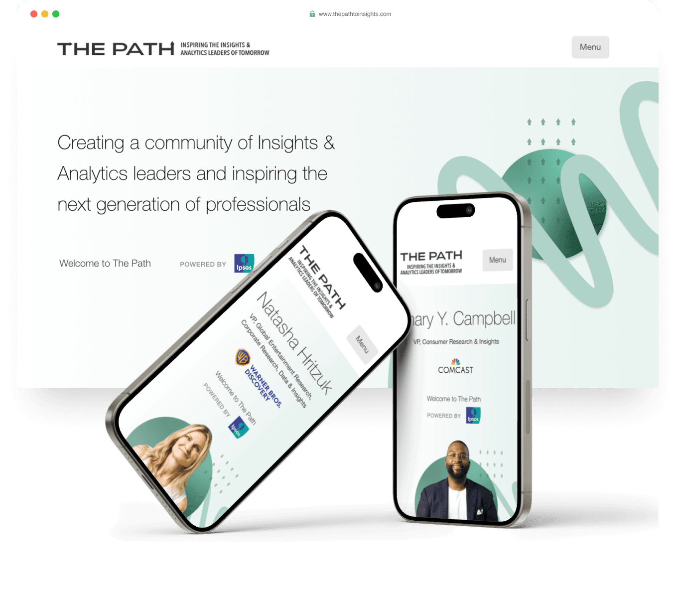 The Path to Insights Desktop and Mobile screens