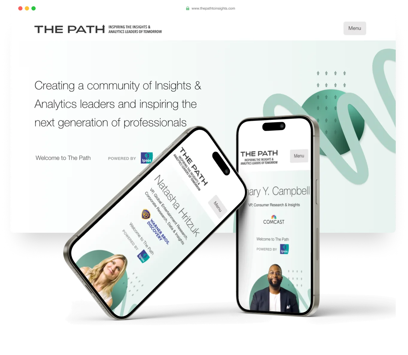 The Path to Insights Desktop and Mobile screens
